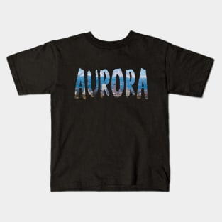 Aurora Colorado Skyline Kids T-Shirt